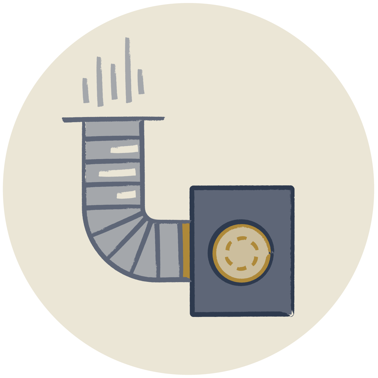 Air duct cleaning icon